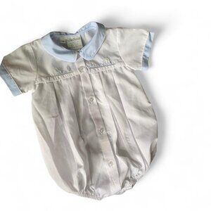 Friedknit Creations Train Embroidered Romper